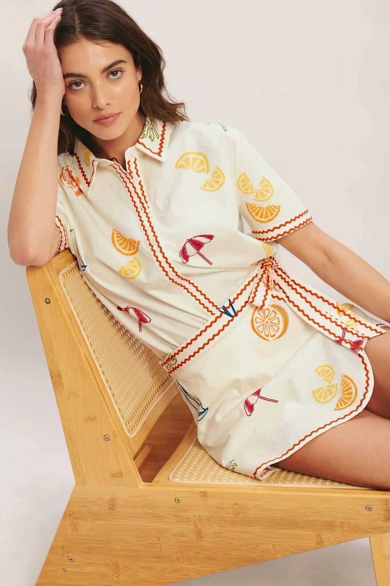 BEACH DAY CITRUS WOVEN SKORT - Flying Tomato - Flyclothing LLC