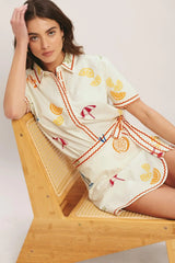 BEACH DAY CITRUS WOVEN SKORT - Flying Tomato - Flyclothing LLC