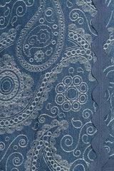 BOHO PAISLEY SCALLOP DENIM SKORT - Flying Tomato - Flyclothing LLC