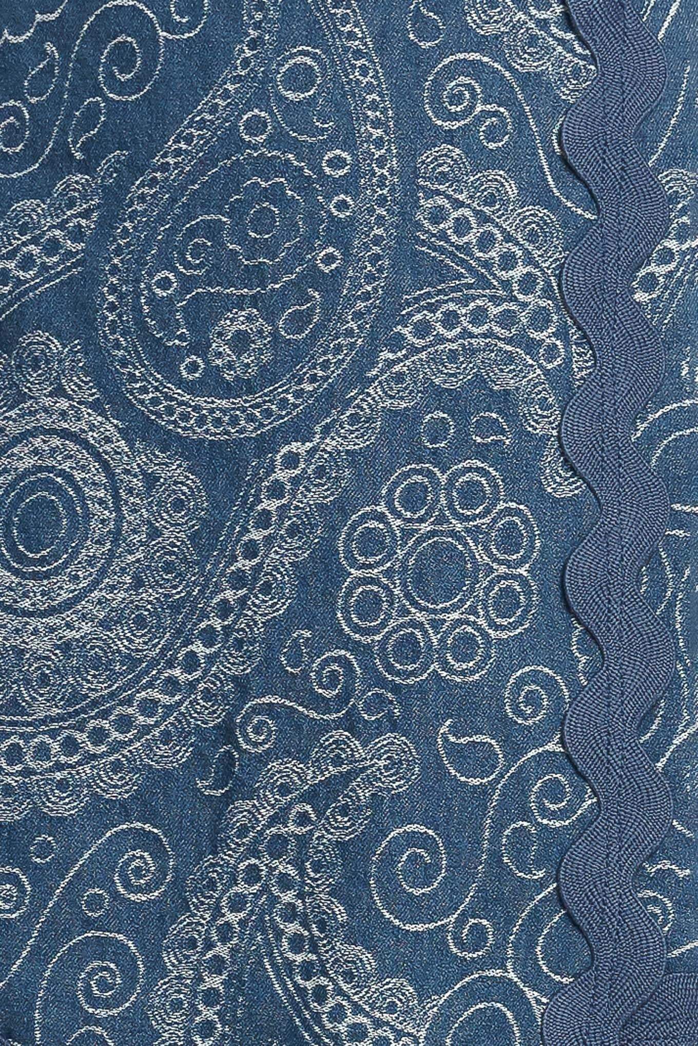 BOHO PAISLEY SCALLOP DENIM SKORT - Flying Tomato - Flyclothing LLC