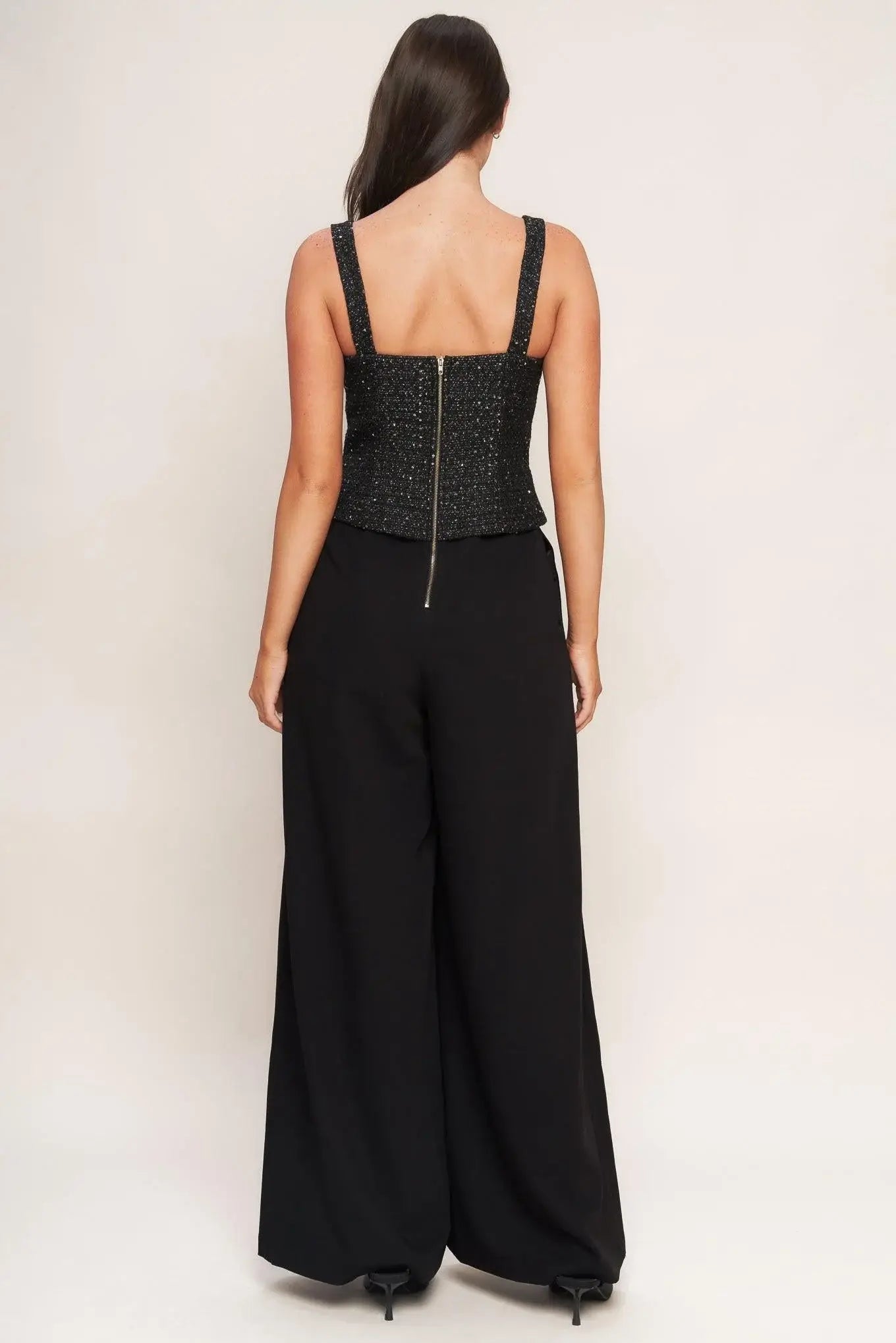 MIDNIGHT PARISIENNE WOVEN JUMPSUIT - Flying Tomato - Flyclothing LLC