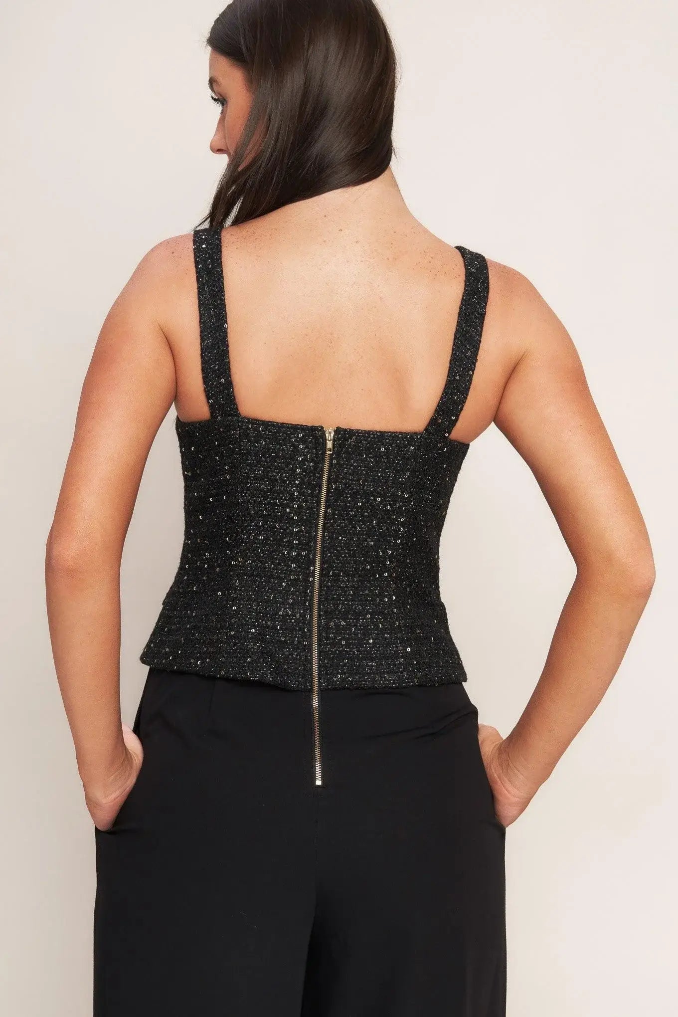 MIDNIGHT PARISIENNE WOVEN JUMPSUIT - Flying Tomato - Flyclothing LLC