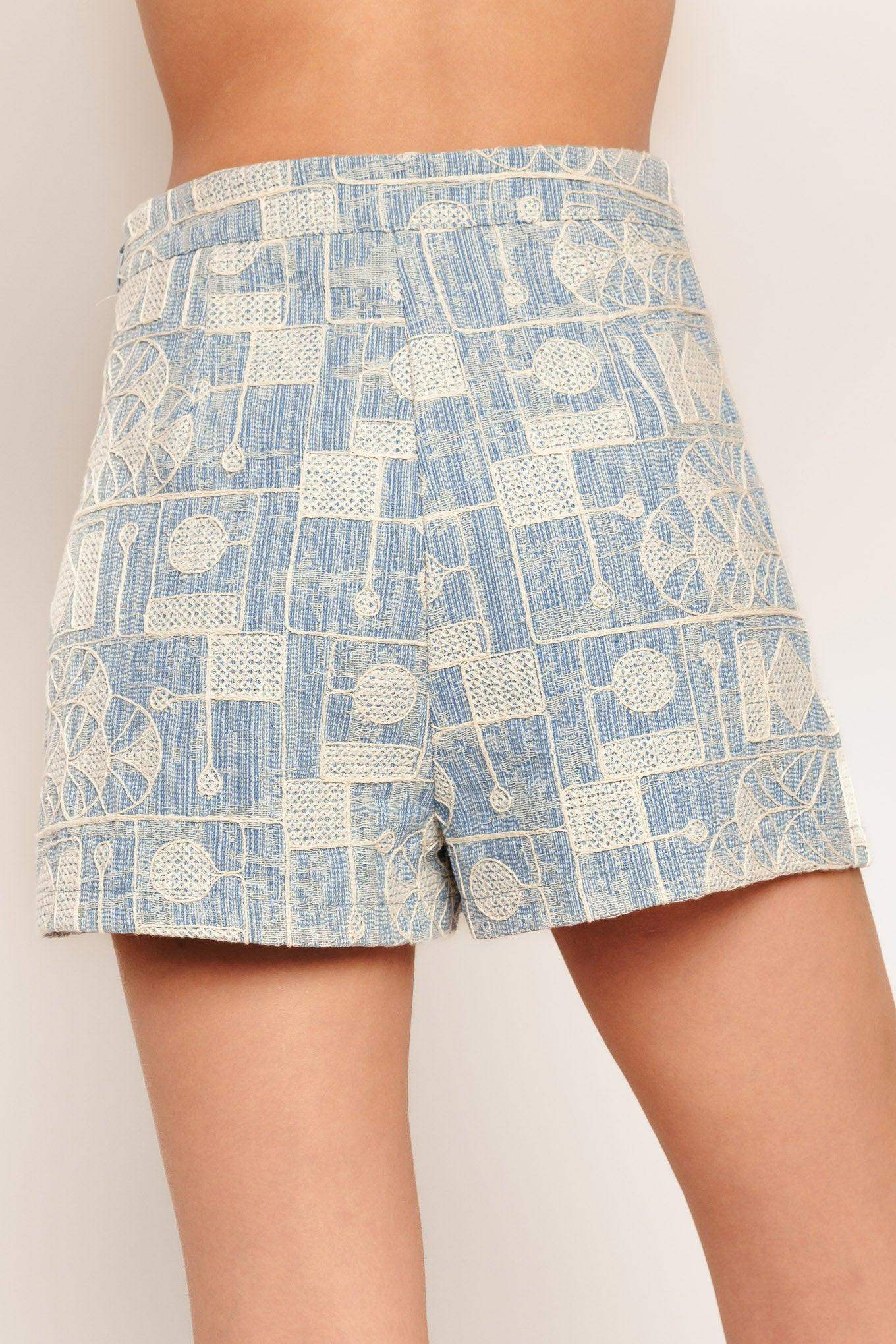 ARTISAN GRID WOVEN SKORT - Flying Tomato - Flyclothing LLC