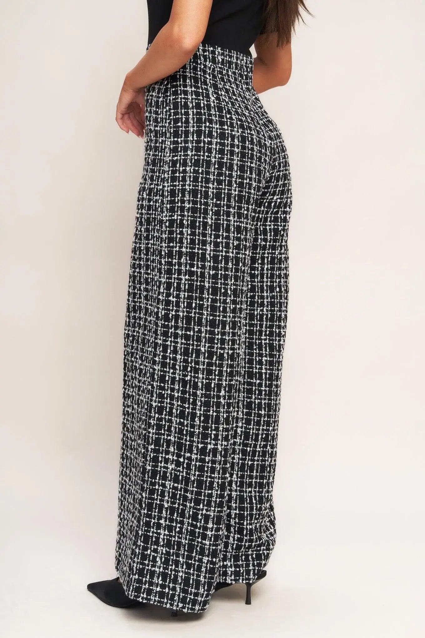 ÉCHEC PARISIEN KNIT TOP AND TWEED PANT JUMPSUIT - Flying Tomato - Flyclothing LLC