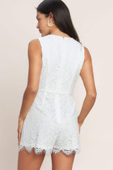 CONFIDENTLY YOURS WOVEN LACE SKORT ROMPER - Flying Tomato - Flyclothing LLC