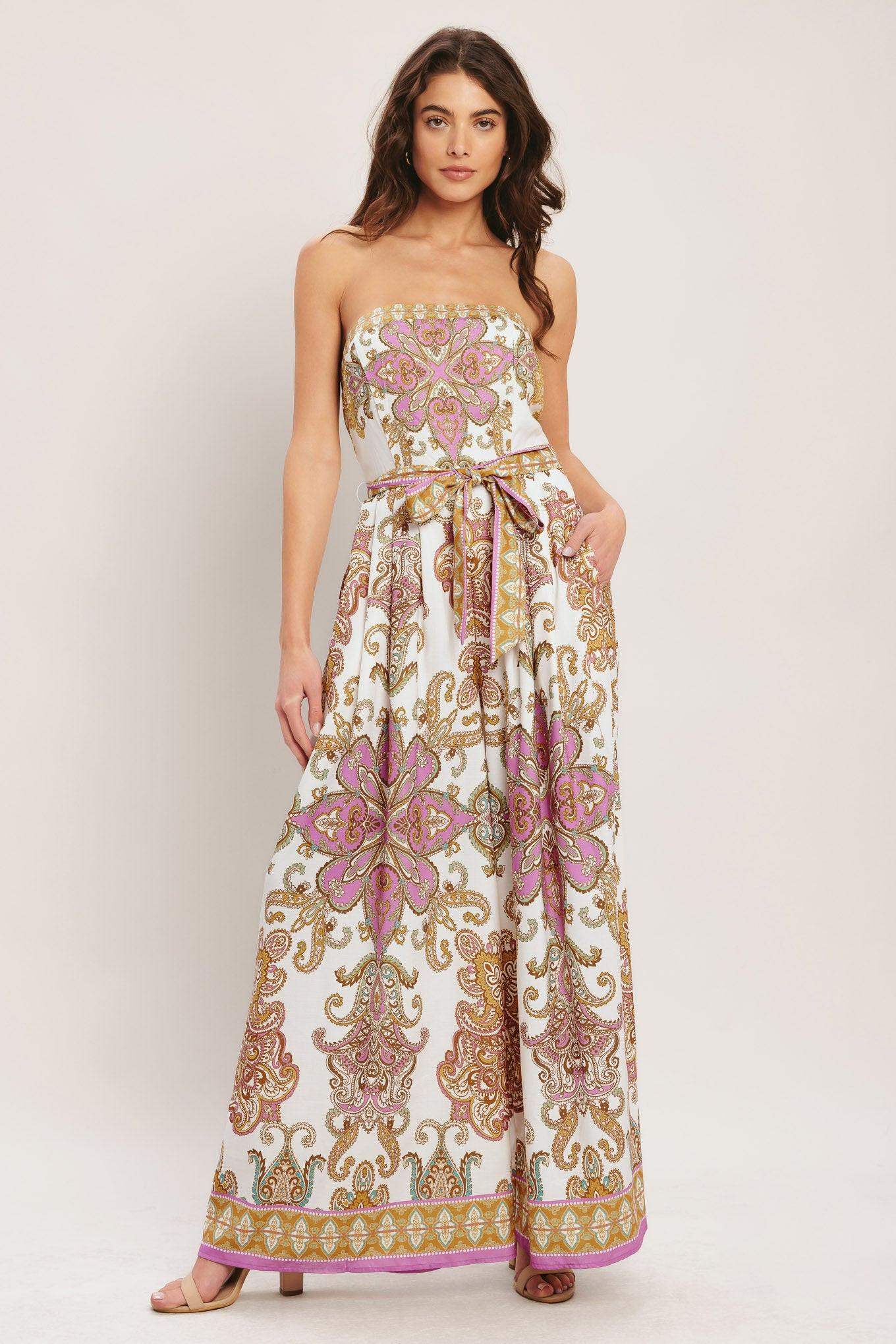 MEDITERRANEAN DREAM WOVEN JUMPSUIT - Flying Tomato - Flyclothing LLC