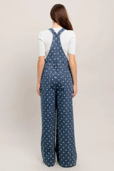 EVERYDAY POLKA OVERALL DENIM JUMPSUIT - Flying Tomato - Flyclothing LLC