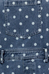 EVERYDAY POLKA OVERALL DENIM JUMPSUIT - Flying Tomato - Flyclothing LLC