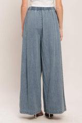 RELAXED DRAPE LIGHTWEIGHT DENIM PANTS - Flying Tomato - Flyclothing LLC