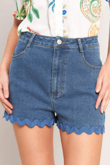 SUNNY DAY DENIM SHORTS - Flying Tomato - Flyclothing LLC