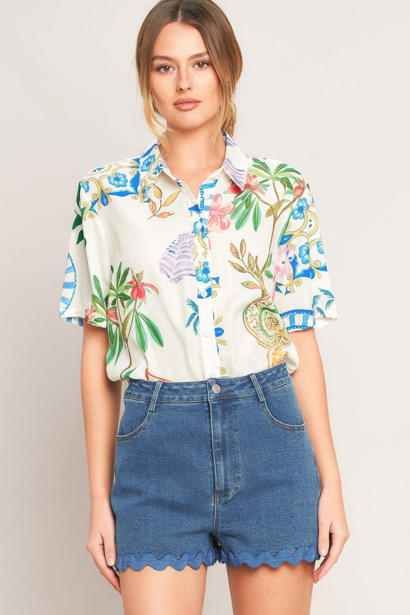 SUNNY DAY DENIM SHORTS - Flying Tomato - Flyclothing LLC
