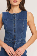 CITY STROLL DENIM JUMPSUIT - Flying Tomato - Flyclothing LLC
