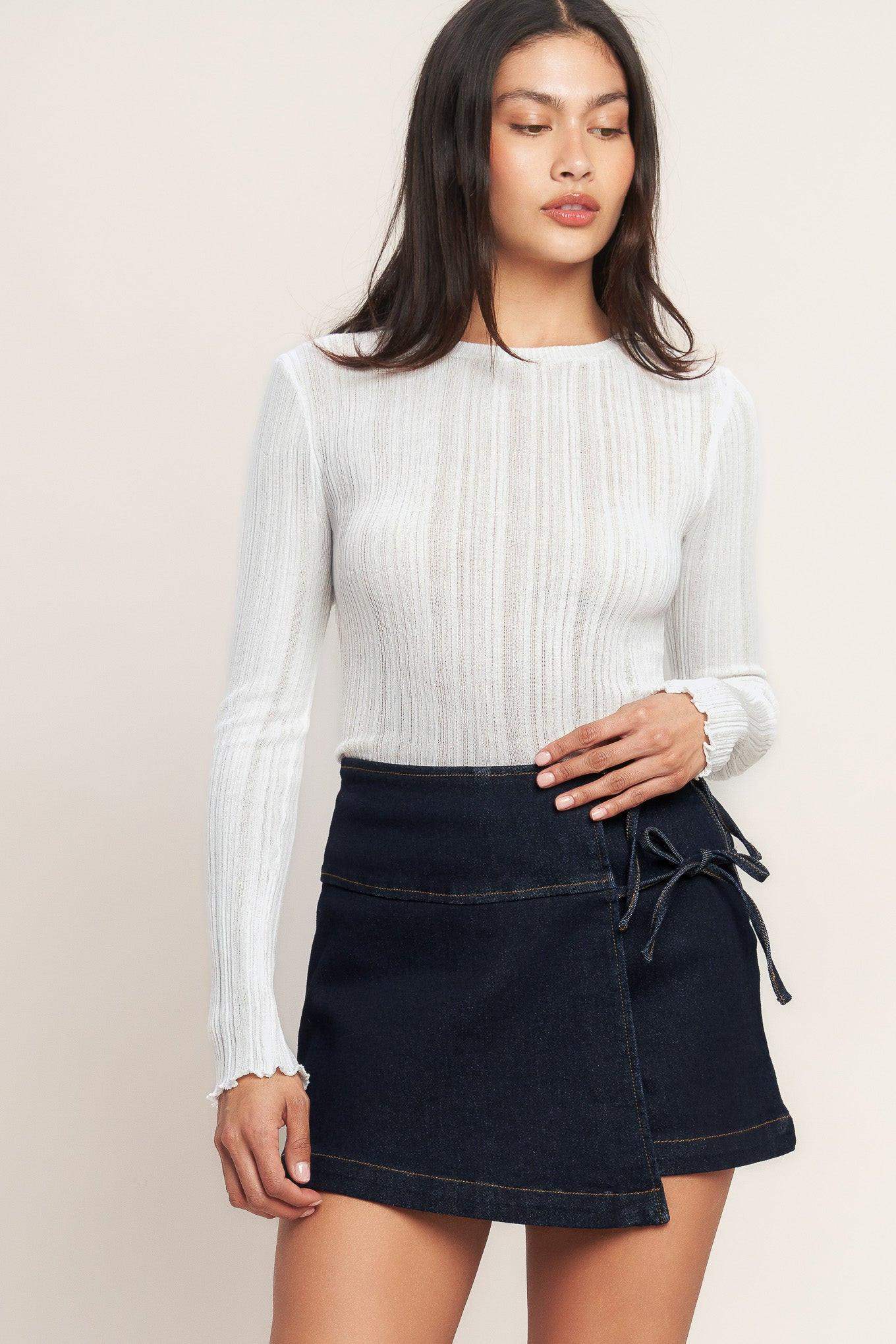 WEEKEND READY DENIM SKIRT - Flying Tomato - Flyclothing LLC