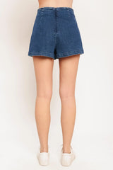 TEXTURE PLAY DENIM SKORT - Flying Tomato - Flyclothing LLC