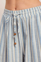 COASTAL DAY STRIP WOVEN PANTS - Flying Tomato - Flyclothing LLC