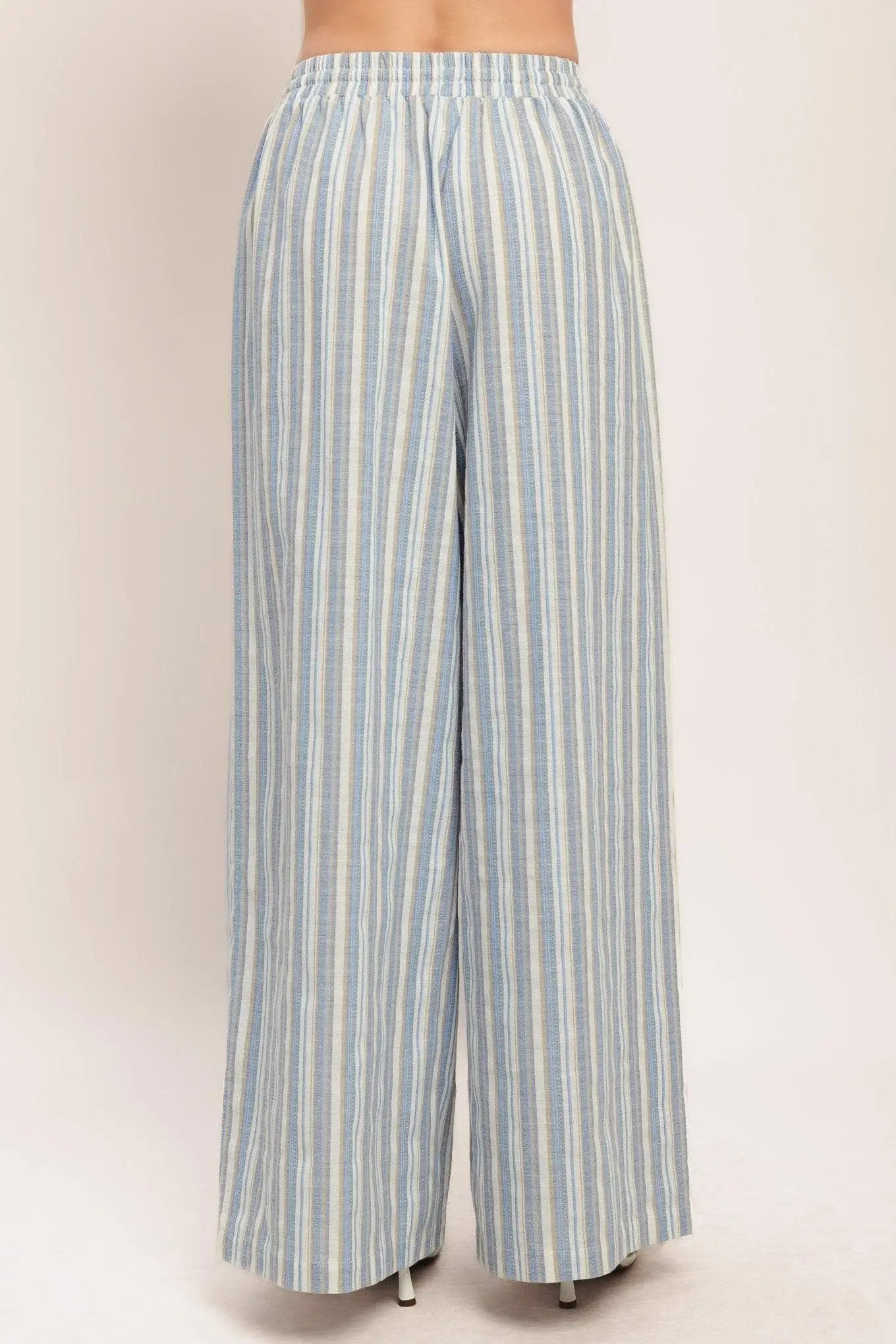 COASTAL DAY STRIP WOVEN PANTS - Flying Tomato - Flyclothing LLC