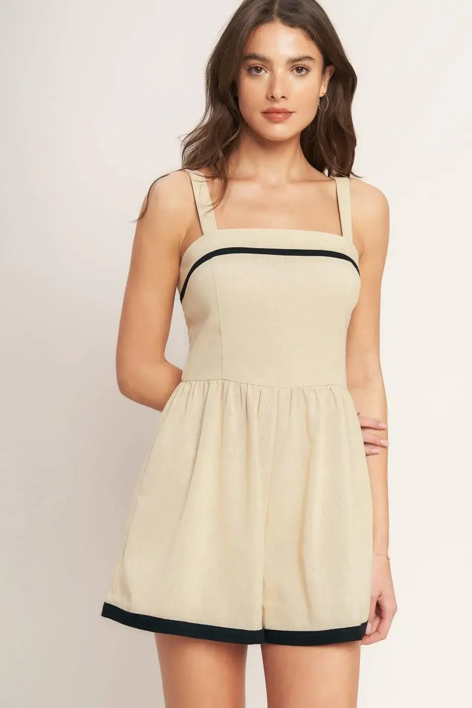 LOVELY LINE WOVEN ROMPER - Flying Tomato - Flyclothing LLC