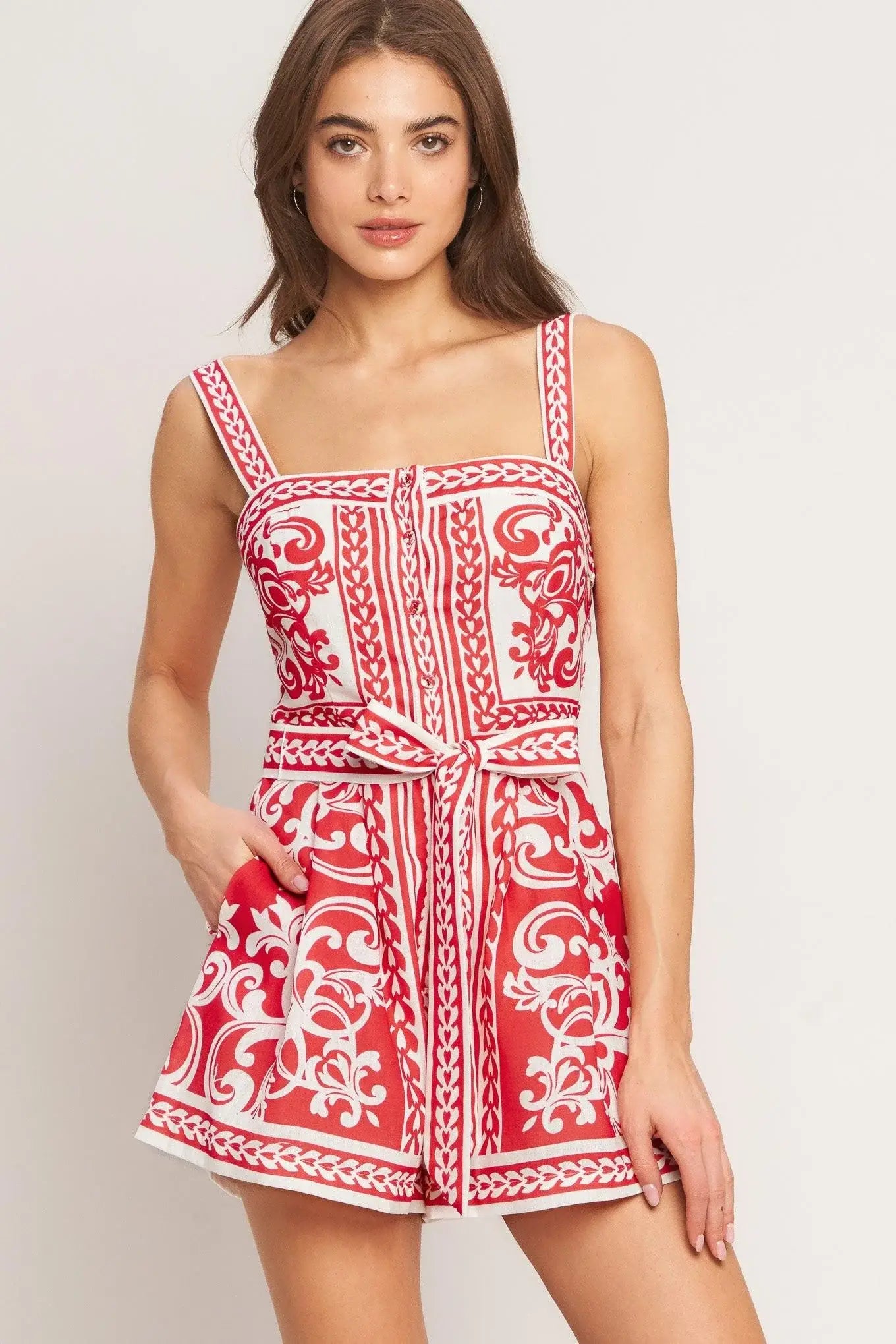 EURO SUMMER WOVEN ROMPER - Flying Tomato - Flyclothing LLC