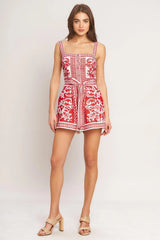 EURO SUMMER WOVEN ROMPER - Flying Tomato - Flyclothing LLC