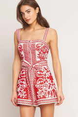 EURO SUMMER WOVEN ROMPER - Flying Tomato - Flyclothing LLC