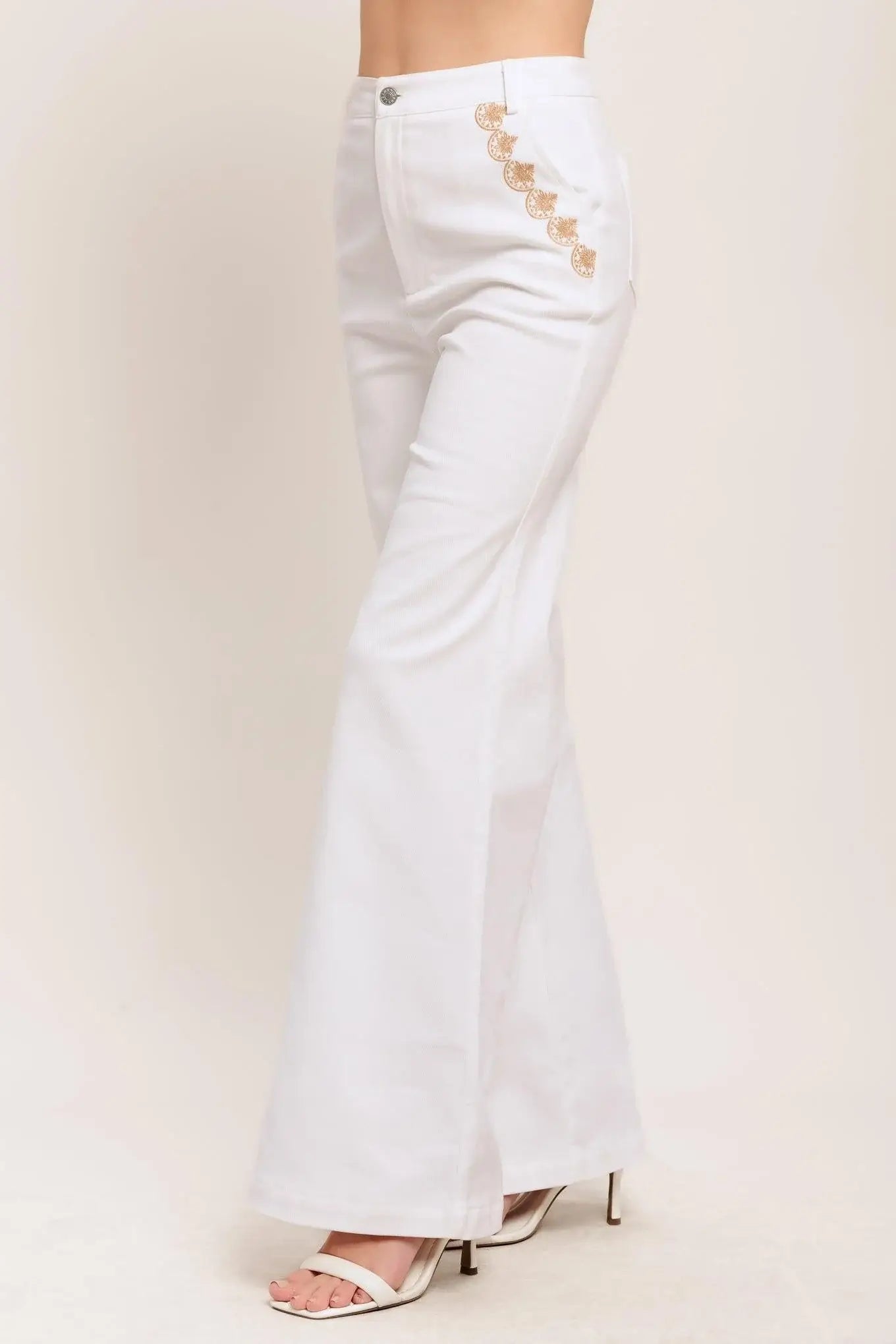 OPEN ROAD WHITE WOVEN PANTS - Flying Tomato - Flyclothing LLC
