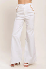 OPEN ROAD WHITE WOVEN PANTS - Flying Tomato - Flyclothing LLC