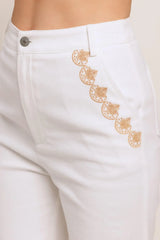 OPEN ROAD WHITE WOVEN PANTS - Flying Tomato - Flyclothing LLC