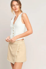 ELEVATED ESSENTIAL WOVEN SKORT - Flying Tomato - Flyclothing LLC