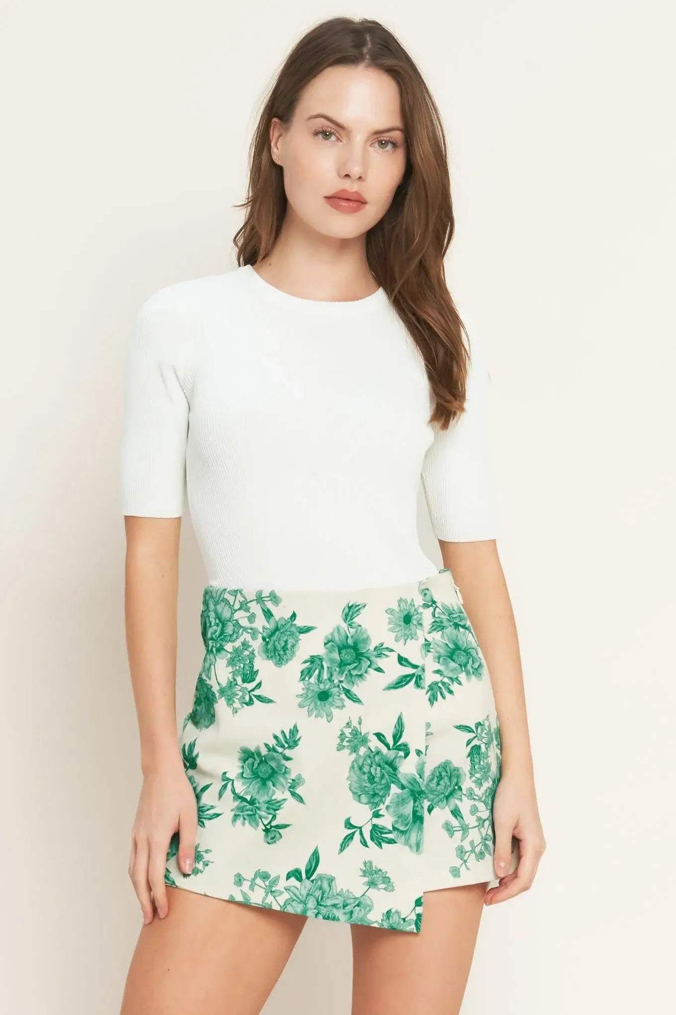 BOTANICAL POP WOVEN SKORT - Flying Tomato - Flyclothing LLC