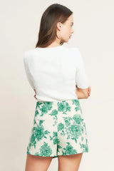 BOTANICAL POP WOVEN SKORT - Flying Tomato - Flyclothing LLC