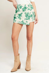 BOTANICAL POP WOVEN SKORT - Flying Tomato - Flyclothing LLC