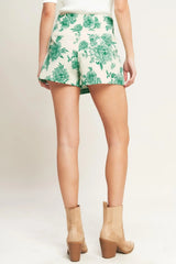 BOTANICAL POP WOVEN SKORT - Flying Tomato - Flyclothing LLC