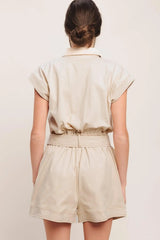EVERYDAY UTILITY WOVEN ROMPER - Flying Tomato - Flyclothing LLC