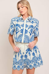 COASTLINE PALM WOVEN SHORTS - Flying Tomato - Flyclothing LLC