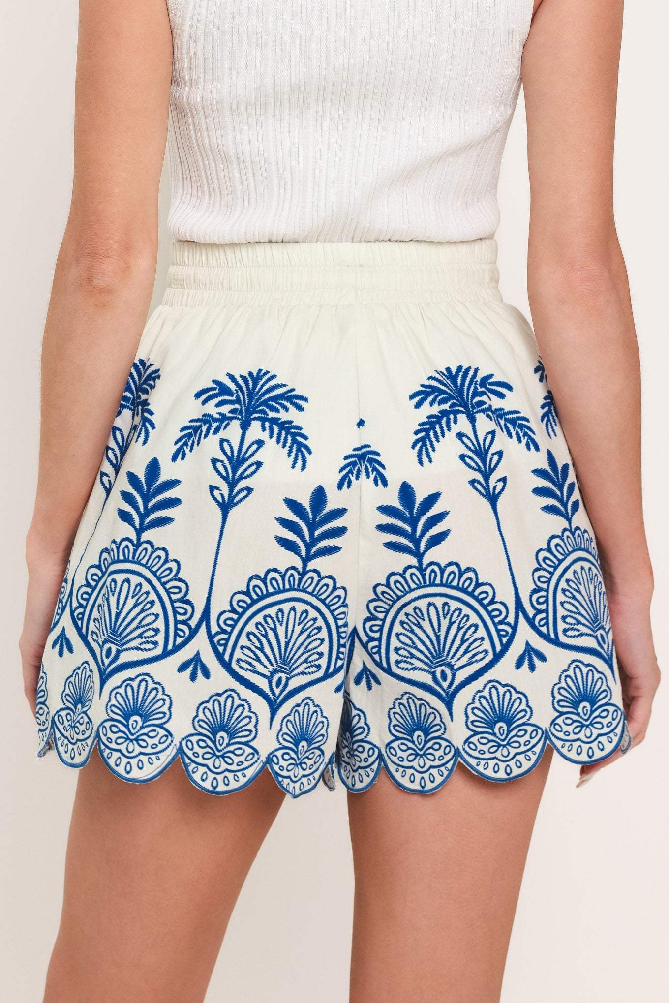 COASTLINE PALM WOVEN SHORTS - Flying Tomato - Flyclothing LLC
