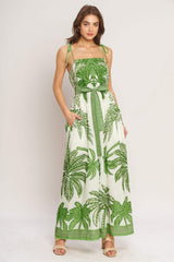 PALM LUXE WOVEN JUMPSUIT - Flying Tomato - Flyclothing LLC