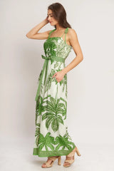 PALM LUXE WOVEN JUMPSUIT - Flying Tomato - Flyclothing LLC