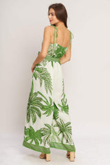 PALM LUXE WOVEN JUMPSUIT - Flying Tomato - Flyclothing LLC