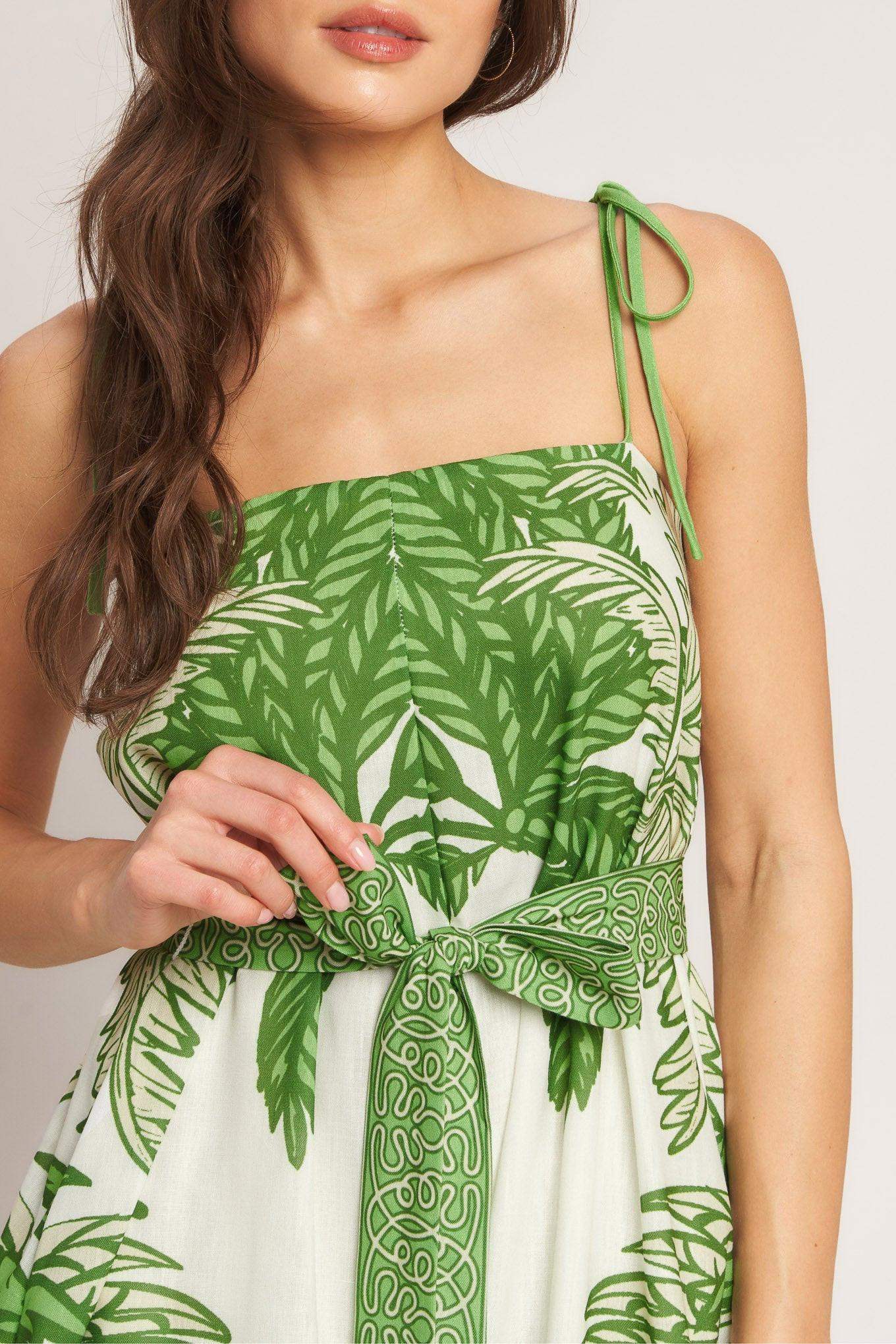 PALM LUXE WOVEN JUMPSUIT - Flying Tomato - Flyclothing LLC