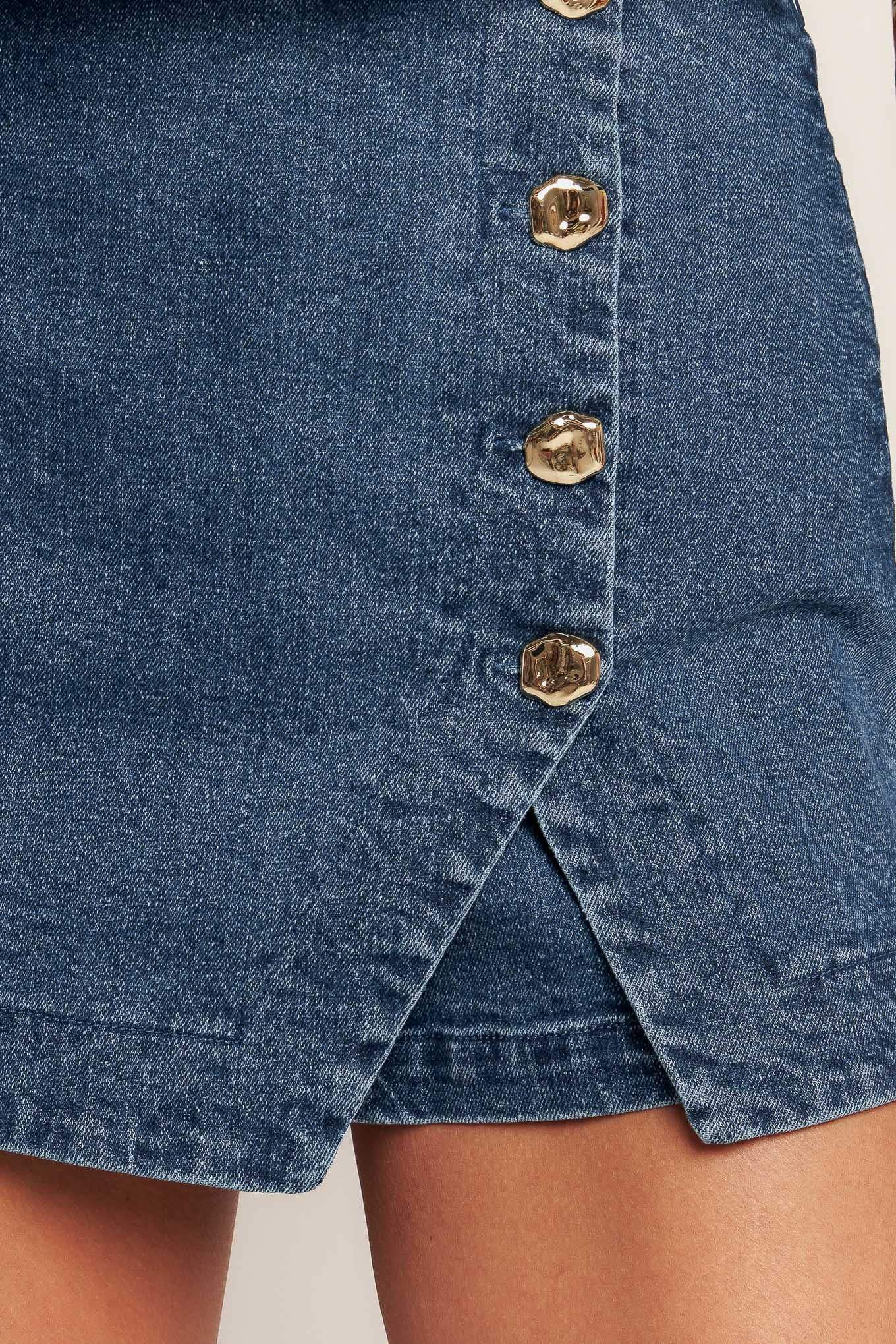 NO SECOND THOUGHT DENIM SKIRT - Flying Tomato - Flyclothing LLC