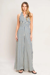 NAUTICAL BREEZE STRIPE WOVEN JUMPSUIT - Flying Tomato - Flyclothing LLC