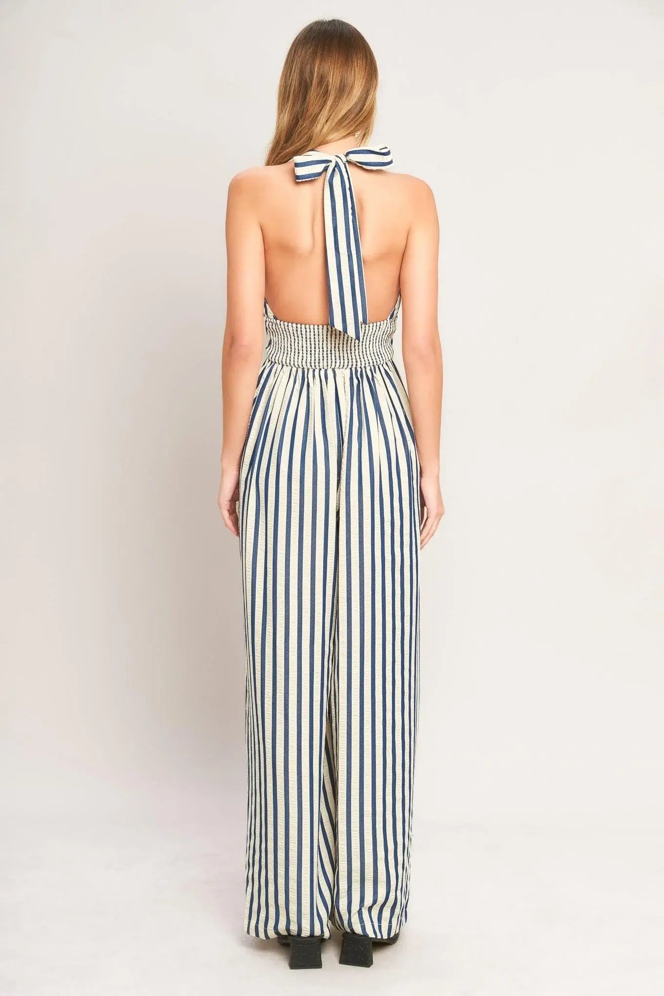 NAUTICAL BREEZE STRIPE WOVEN JUMPSUIT - Flying Tomato - Flyclothing LLC