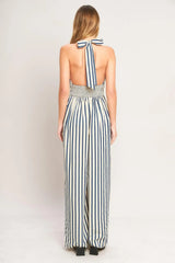 NAUTICAL BREEZE STRIPE WOVEN JUMPSUIT - Flying Tomato - Flyclothing LLC