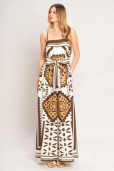 EARTHY ELEGANCE BOHO WOVEN JUMPSUIT - Flying Tomato - Flyclothing LLC