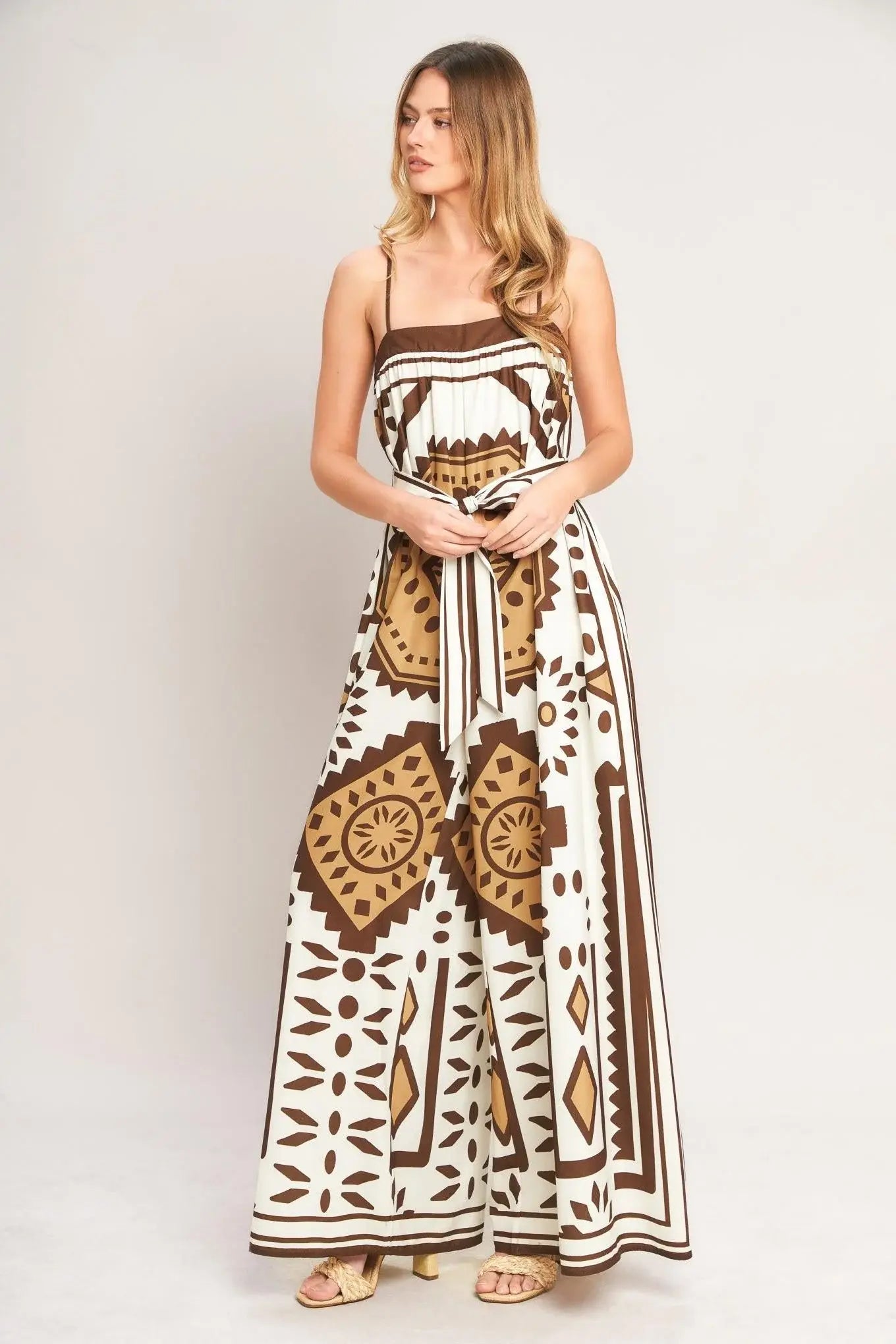 EARTHY ELEGANCE BOHO WOVEN JUMPSUIT - Flying Tomato - Flyclothing LLC