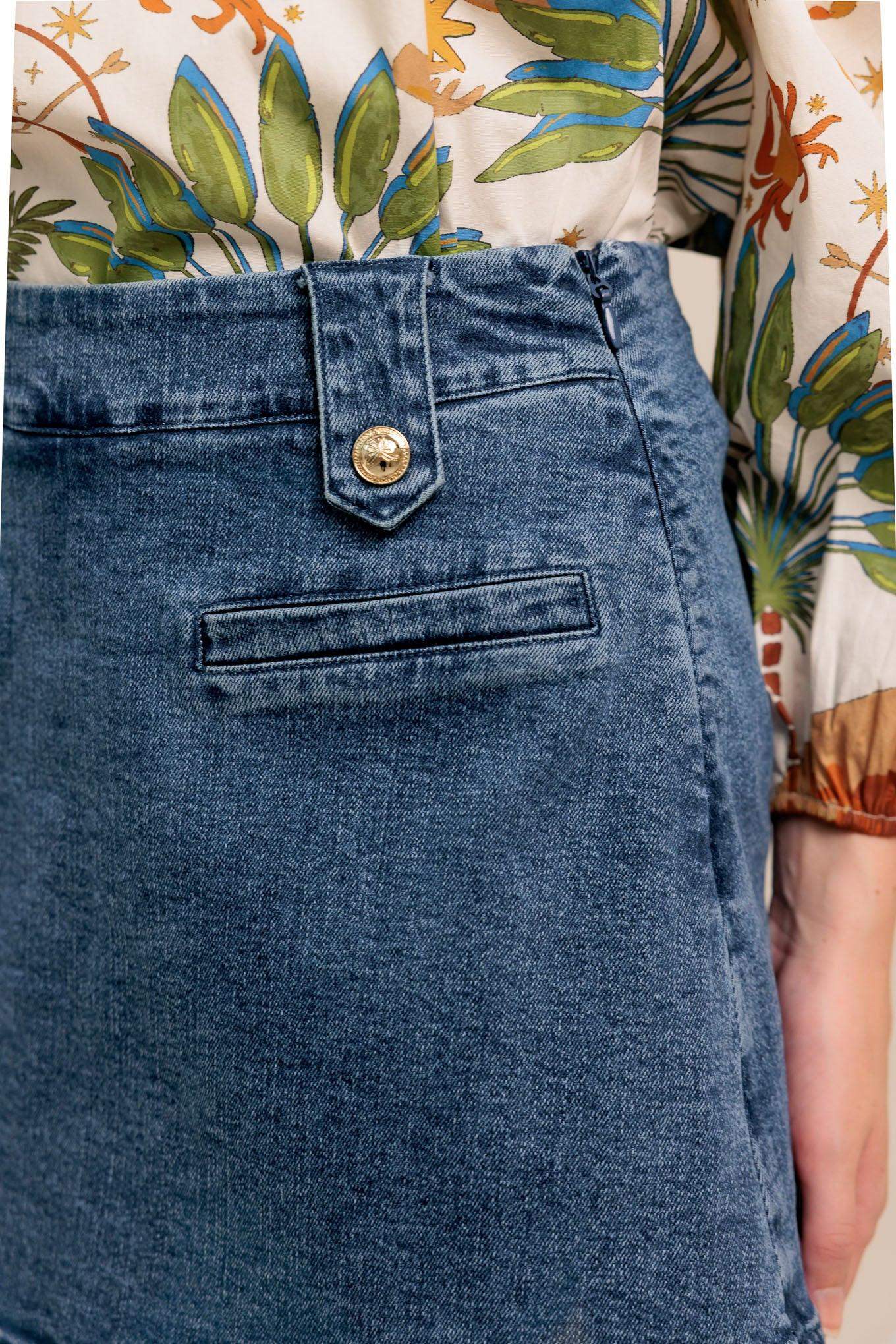 HEART EYES DENIM SKORT - Flying Tomato - Flyclothing LLC