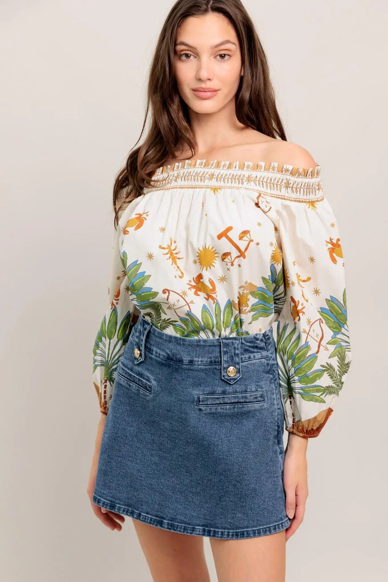 HEART EYES DENIM SKORT - Flying Tomato - Flyclothing LLC