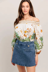 HEART EYES DENIM SKORT - Flying Tomato - Flyclothing LLC
