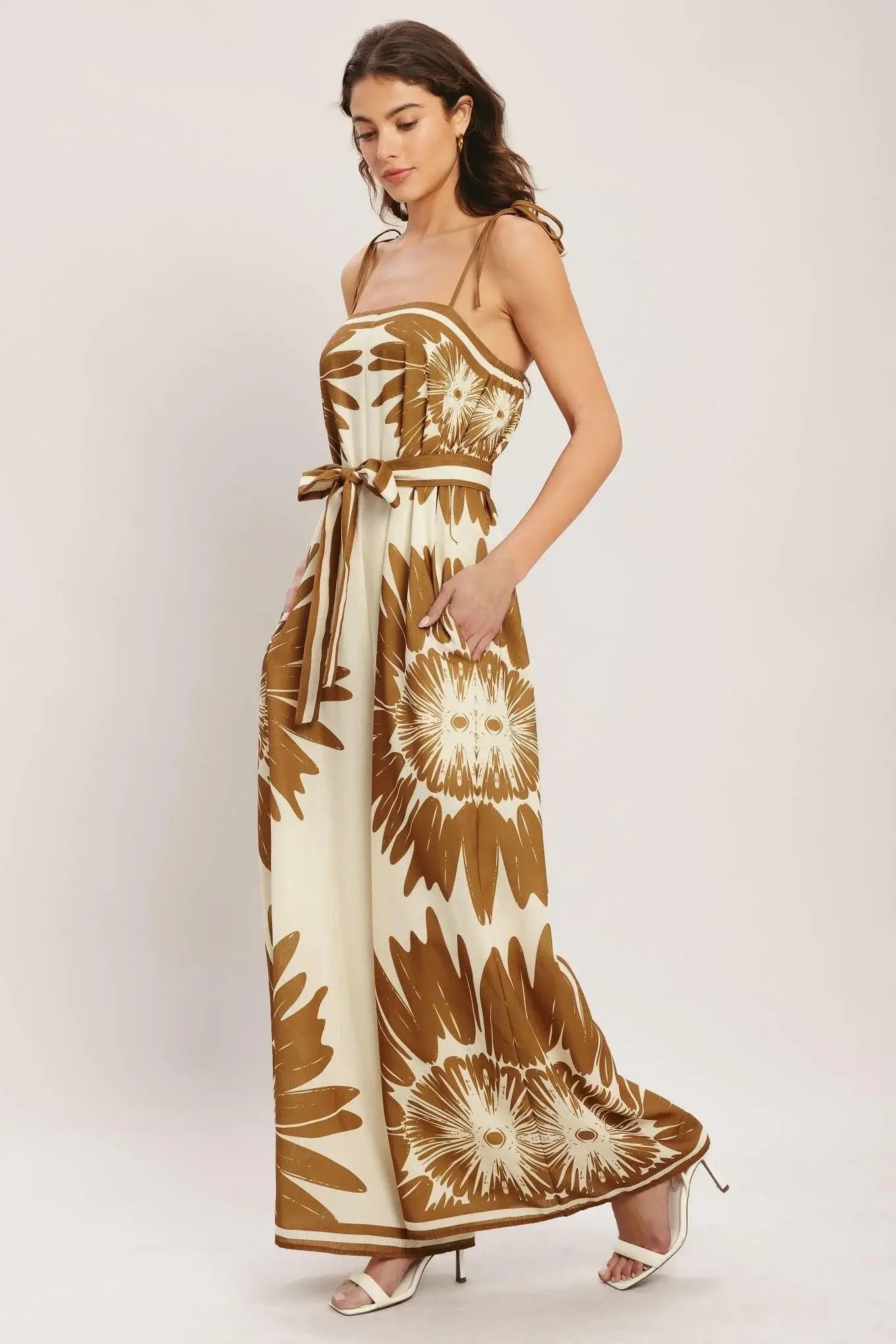 DESERT SUNBURST WOVEN JUMPSUIT - Flying Tomato - Flyclothing LLC
