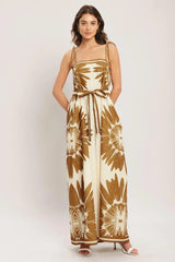 DESERT SUNBURST WOVEN JUMPSUIT - Flying Tomato - Flyclothing LLC
